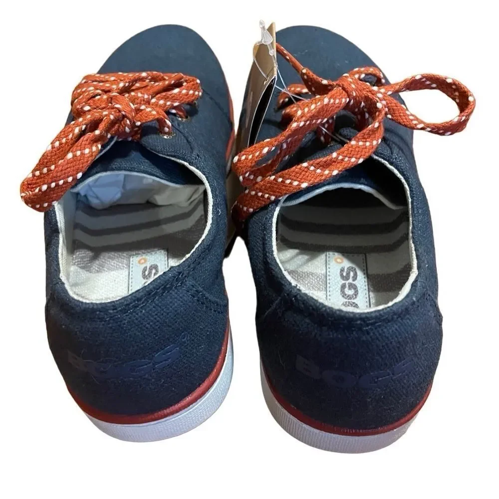 NWT Bogs Outdoor Shoes Unisex Youth Malibu Canvas Lace 71734Y Sz 3 Navy Blue
